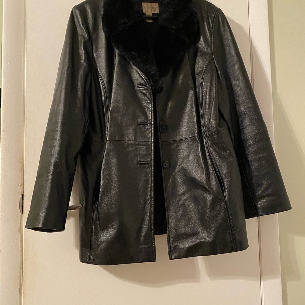 Worthington ladies leather coat